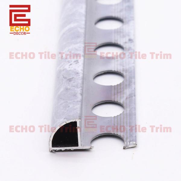 Aluminum Rounded Edge Tile Trim Stone Effect 8-12mm