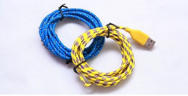 Micro USB Cable Fabric Braided Cable 1M 3FT 2M 6FT 3M 10FT For Htc Lenovo Huawei samsung