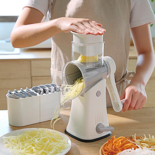 Multifunctional 5 in 1 Vegetable Chopper Slicer with Rotary Drum Type Grater Shredder