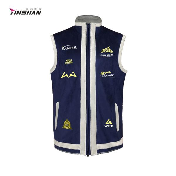 Logotipo personalizado Zipper Softshell Coat Training Mens Camisa de treino sem mangas Colete de ginástica esportiva