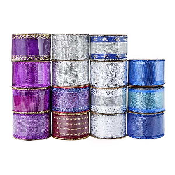 MSD 38mm Wire Edge Ribbon for Crafts DIY Gift Package Wrapping RIBBONS Pattern SOLID COLOR