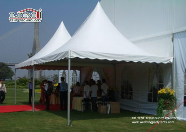 White PVC Pagoda High Peak Tents 3x3m 5x5m 6x6m 8x8m For Parties