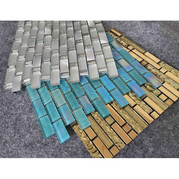 Мозаичная плитка из роскошного стекла 8 мм 300x300 мм для бассейнов