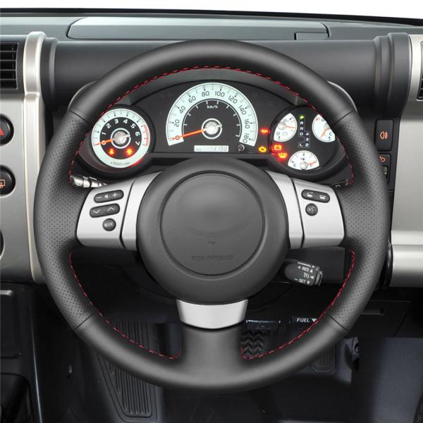 Hand Stitched Artificial Leather Steering Wheel Covers for Toyota FJ Cruiser 2006 2007 2008 2009 2010 2011 2012 2013-2014