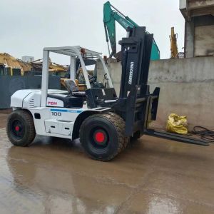 Used TCM 10 Ton Diesel Forklift FD100 Heavy Duty Counterbalance Industrial Lifting Equipment Verified Export
