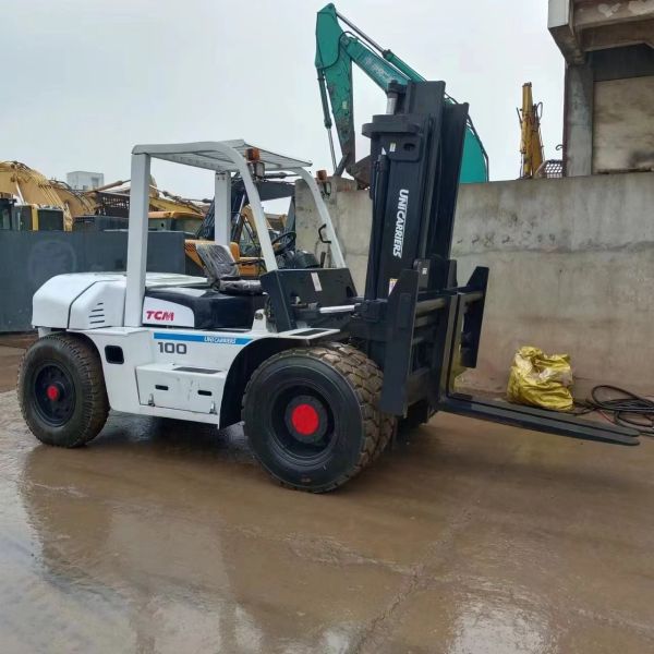 TCM 10 Ton Diesel Forklift 4000mm Lifting Height Energy Saving Used Forklift Truck Heavy Duty Handling Equipment
