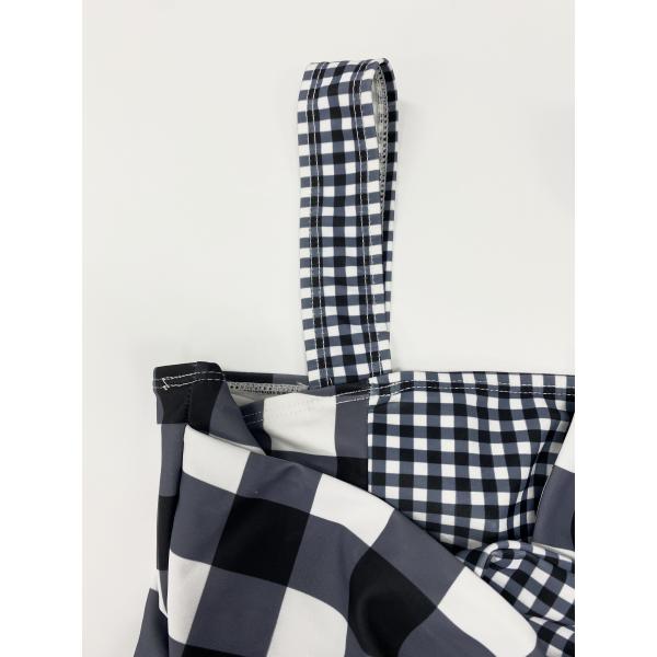 Girl One Piece Shepherd Check Cute Baby Swimsuits Odm