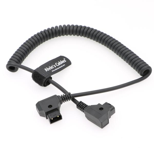 D- Tap Male To Dtap Male Coiled Extension Cable For DSLR Rig Battery