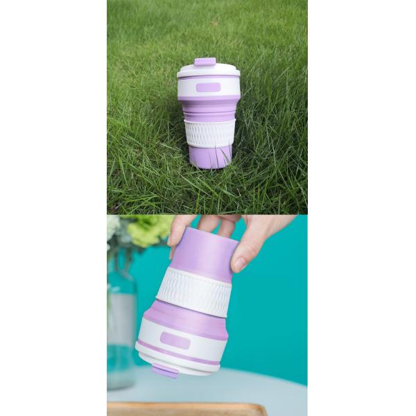 350ml BPA Free Silicone Reusable Collapsible Water Cup
