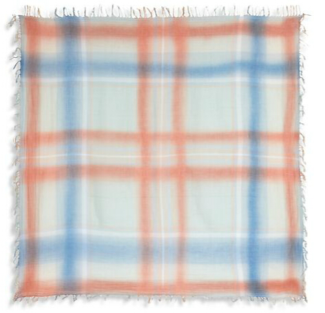 Lady fashion scarf faded plaid-print scarf