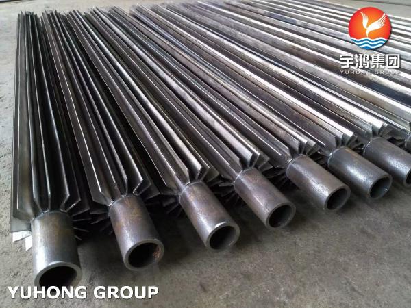Industrial Refrigeration Longitudinal Finned Tube 15mm Copper Pipe Duplex Steel