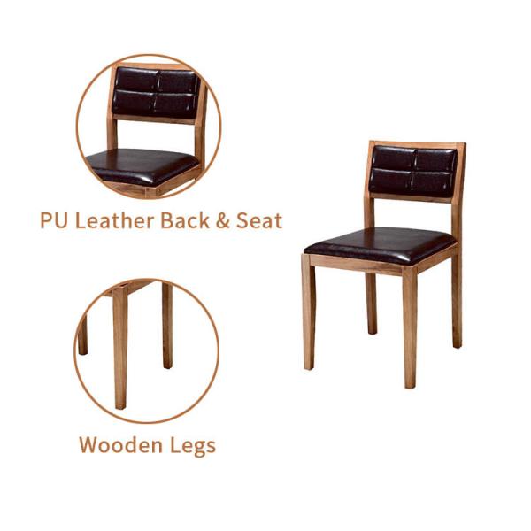 Adjustable Durable And Trendy Handle Chair Natural Wooden Cafe Chair with Cushion Dining Room Chair Frames in Bulk
