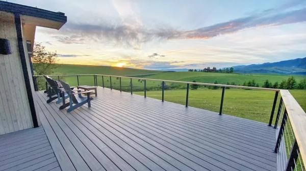 Ocean Handrail Terrace Balcony Railing , Outdoor Handrail Wire Cable Railings