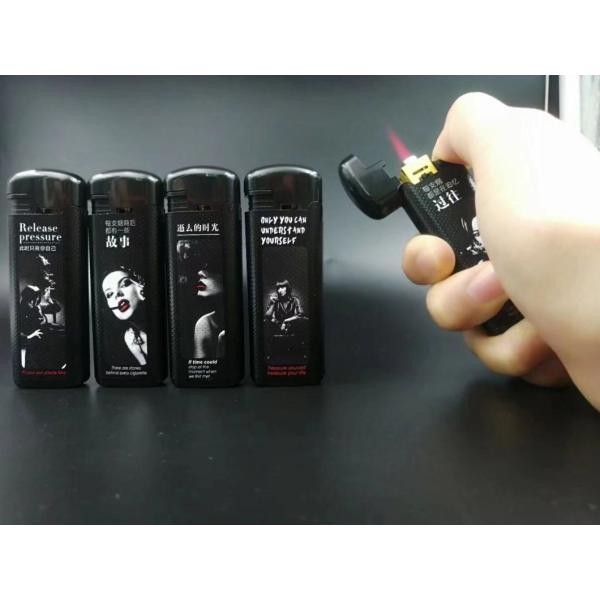 Пятицветный USB заряжаемый сигаретный зажигалка с печатным логотипом Газовый зажигалка 68*27.8*13 мм