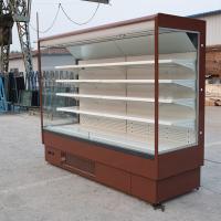 Automatique dégivrez les marchandiseurs ouverts de rideau aérien d'étalage de verticale réfrigérée de coffret
