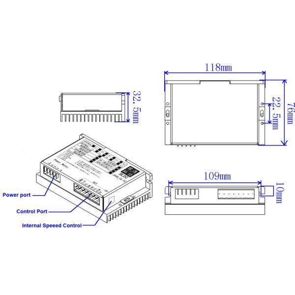JUYI JYQD-V7.02 DC Бесбрюшевый трехфазный датчик Двигатель Управляющий панель Низкое напряжение Управляющий двигатель высокой мощности 12V24V60A