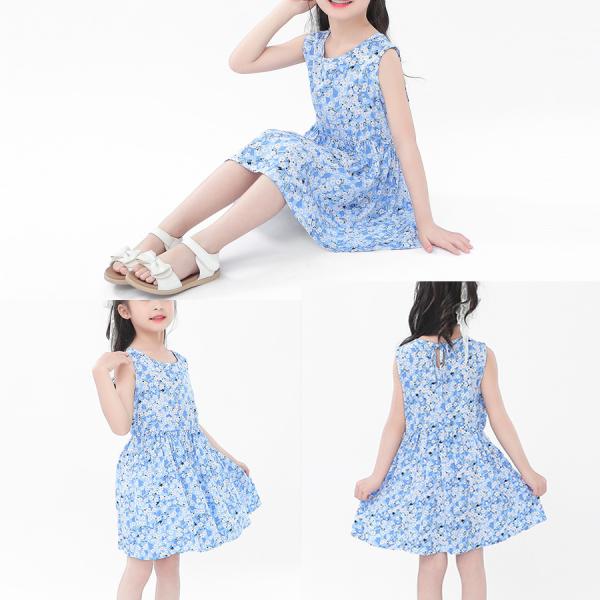 Summer Girls Cartoon Printing Dress Children'S Dress Clothing