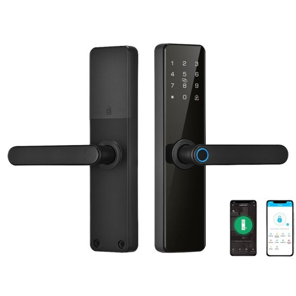 Rarlux T2 Smart WiFi Digital Lock for Wood Stainless Steel Aluminium Alloy Biometric Fingerprint Tuya App Cloud Storage Grade