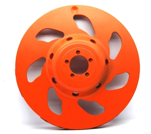 Orange Metal Bonded Diamond Grinding Wheel For Concrete / Masonry Surface Grinding