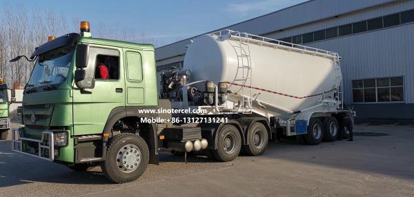 40CBM Tank 3Axle 12Wheel Powder Tanker Semi-trailer suitable for bulk powder transporter efficient for powder transport trailer operations
