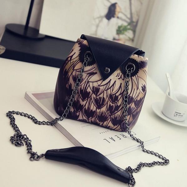 2016 summer new Korean women personalized printing chain shoulder bag cartoon owl tide