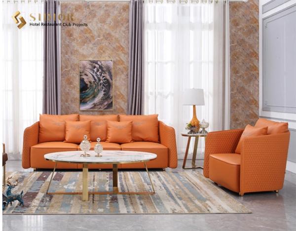 Morden Design Sofa, Lobby sofa, Leisure sofa, Hotel Sofa, PU Leather Upholstery, High Density Foam, Stainless Steel Base