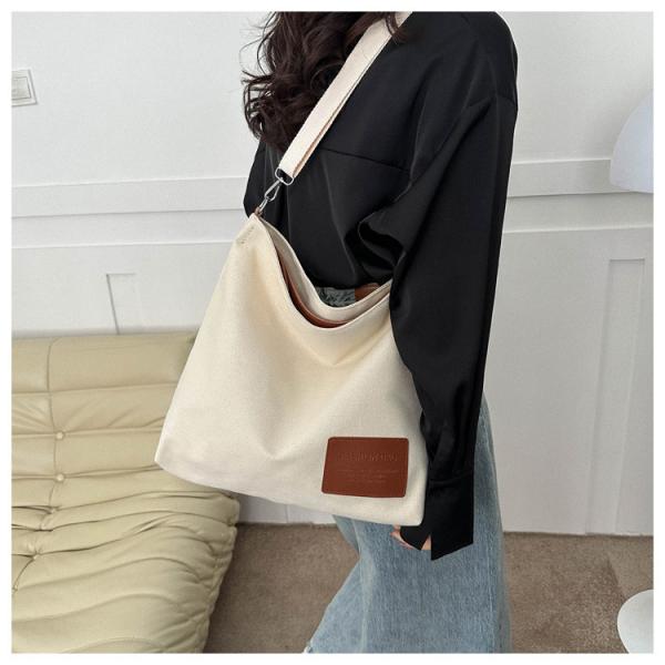 2024 Spring Trend Simple Shoulder Bag Large Capacity Tote Bag Other Pattern Type