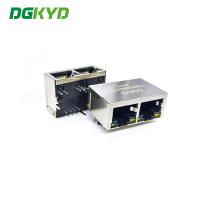 La prise 1x2 de DGKYD112B002AA2A1D3 Rj45 mettent en communication 8P8C 100M Integrated Filter Connector a protégé la prise avec la lumière de LED