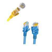 Cable réseau Cat6 plaqué en or, certifié UL, double écran