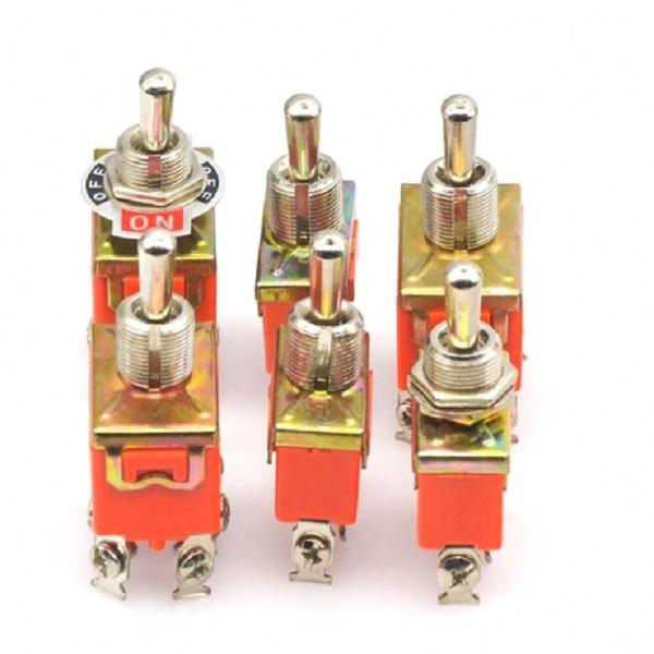 Original E-TEN1021 Rocking Head Rocker Arm Toggle Switch com abertura de 2 pés