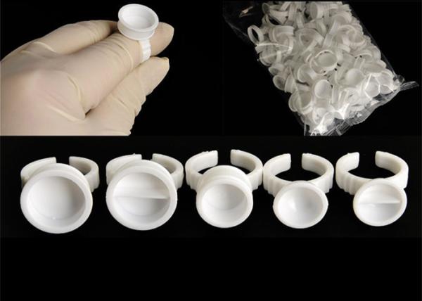 Semi Permanent Glue Ring Holder , Pigment Cup Ring For Eyebrow Eyeline Lip Makeup
