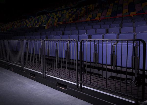 Upholstered Elevated Modular Grandstands Front Rails For Arts Performance