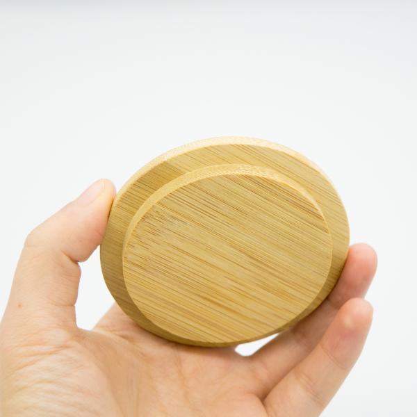 unicolor Coffee Bamboo Cup Cover Replacement Lid 12mm Thickness customized