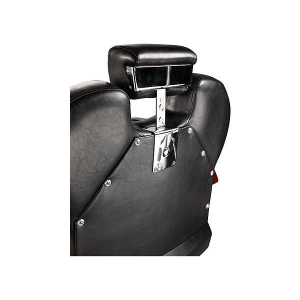 Reclining Backrest Salon Barber Chair Brown With PU Leather Materials 48.5 KGs