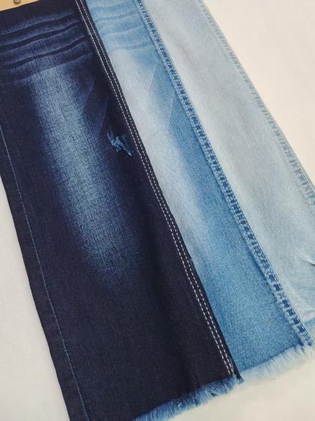 Weak Spandex Siro Yarn Cross Slub 8oz Denim Fabric 12+12*21/40 Construction For Jeans Or Denim Coat