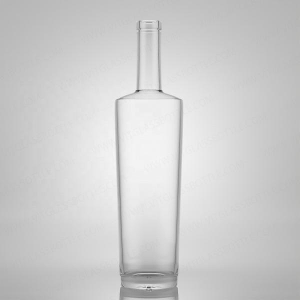 Garrafa de vidro de logotipo personalizado para rum Vodka Whiskey Tequila Gin 750ml Super Flint Glass