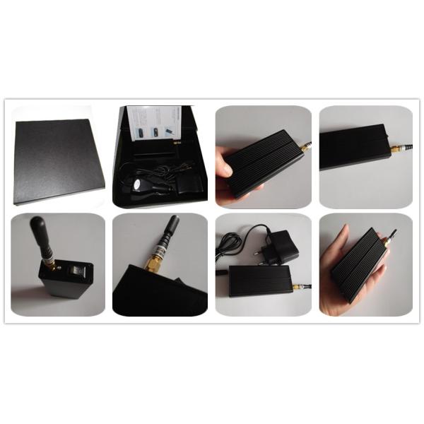 Small 1600mhz GPS Cell Phone Signal Jammer 30dbm With 10m Range , Black