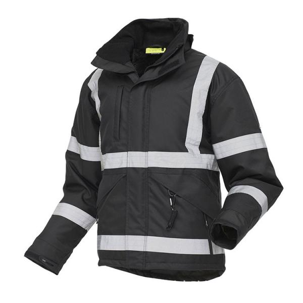 Polyester Hi Vis Insulated Jacket Outdoor Security OEM Hi Vis Safety Jacket