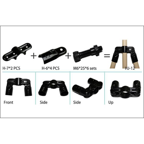 Double Adjustable Metal Pipe Connectors 28mm Pipe Fittings For Coated Pipe