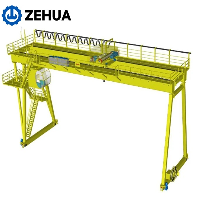5/10/20/32/50/100 Ton European Double Girder Gantry Crane with Wireless Remote Control