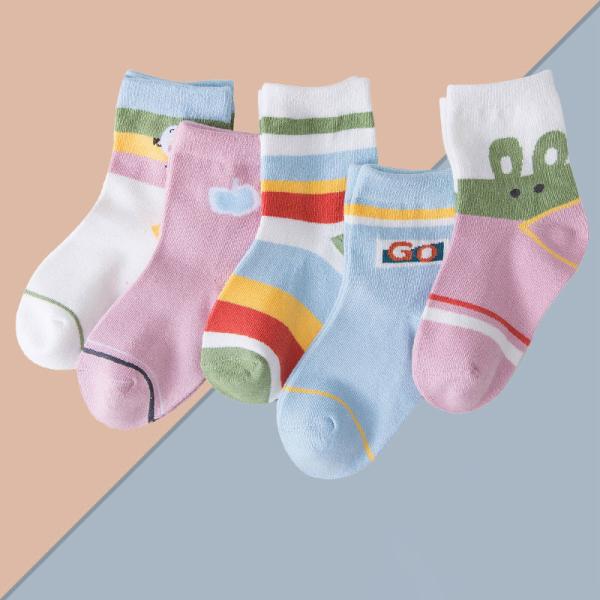 Meninos e meninas de Grey Ankle Cartoon Combed For das peúgas do algodão das crianças do Spandex