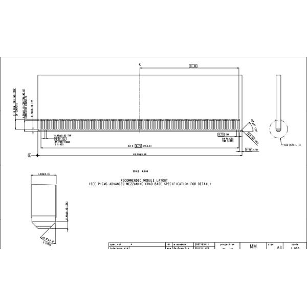 Терминал 10058831 соединителя края карты 10058831-110IF ICC FCI Amphenol