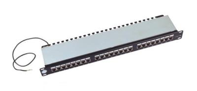 Porto protegido completo Cat5e 19 do painel de remendo 24 da montagem em rack ftp/STP da coroa IDC