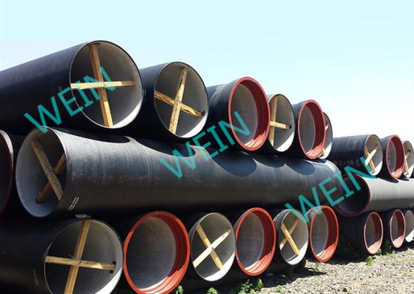 Large Diameter Ductile Iron Pipe Cement Lined Zinc Coating For Water Lines