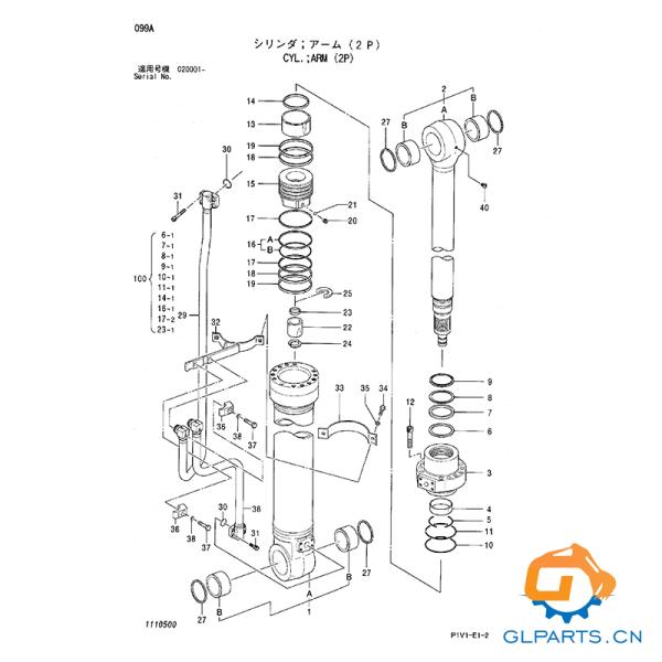 ZX240-3 Excavator Arm Cylinder 4639453 Fits Hitachi Hydraulic Cylinder