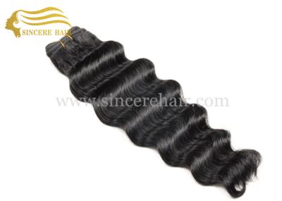Fashion Hair, 22 Black Deep Wave 100% Human Hair Extension Machine Weft  for sale
