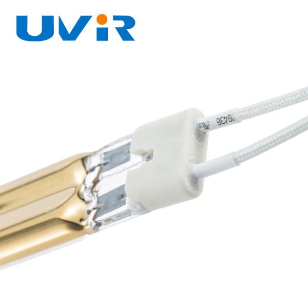 Gold Twin Tube Shortwave IR Lamp 2400W 380V Quartz Heating