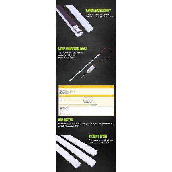 50000 working lifetime LED Magnetic Linear retrofit Kit light with uniform color consistency
