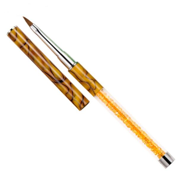 Macaron Nylon Nail Painting Brush Crystal Uv Gel Rhinestones Nail Drill Pen