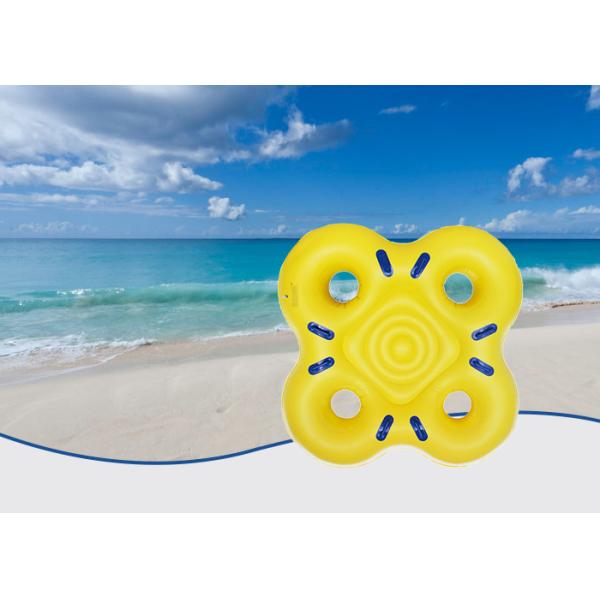 Трубка бассейна человека пляжа 4 плавает желтая мебель PVC раздувная на открытом воздухе